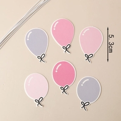 Set que cắm chùm 6 bóng bay hồng