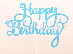Topper HPBD nét nhỏ xoắn dưới xanh