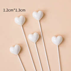 Set que cắm sắt hình trái tim trắng