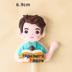 Trang trí gốm mềm chàng trai Teacher's day (GV)