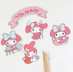 Set que cắm HPBD 4 hình Melody xinh xắn