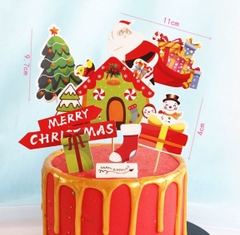 Set que cắm GS nhà xanh + ông già Noel + người tuyết