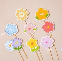 Set 8 que cắm giấy gình 9 bông hoa xinh xắn (QCG)