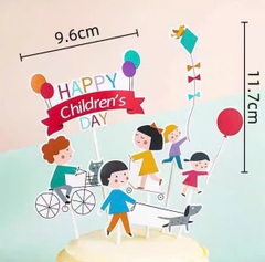 Set 6 que cắm các em bé vui chơi ngày lễ thiếu nhi Happy Children's Day (CD)