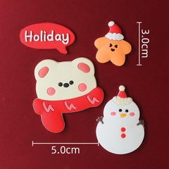 Set trang trí slc GS gấu + sao + người tuyết