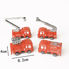 Set trang trí 4 chiếc xe cứu hỏa