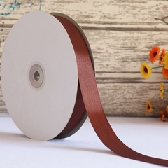RB lụa 2cm cuộn to màu nâu