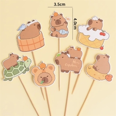 10 set que cắm Capybara (cưỡi rùa)