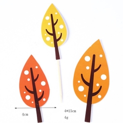 Set que cắm 3 cây vàng cam chấm bi chóp nhọn