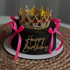 Topper mica mẫu mới chữ HPBD vàng nét mảnh nhỏ mẫu 59