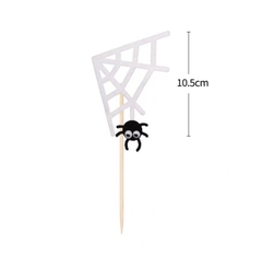 Que cắm Halloween mạng nhện + nhện đen (mắt lúc lắc)