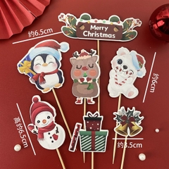 Set que GS cánh cụt + gấu + tuần lộc + người tuyết