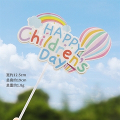 Que cắm Happy Children's day + khinh khí cầu (CD)