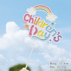 Que cắm cầu vồng + mây Children's day (CD)
