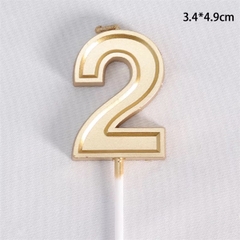 Nến số vàng kẻ viền 2