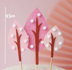 Set 3 cây xốp màu hồng chấm trắng