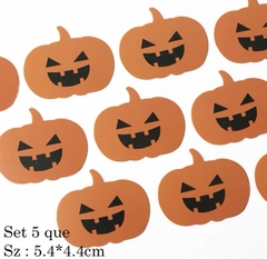 Set 5 que cắm Halloween hình quả bí ngô
