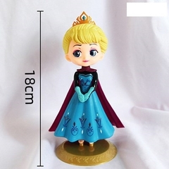 Trang trí Elsa váy xanh áo choàng tím (nhựa)