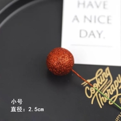 Bóng nhũ trang trí màu đỏ 2.5cm