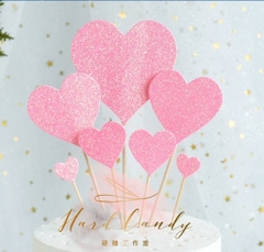 Que cắm tim nhũ to nhỏ hồng