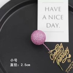 Bóng nhũ trang trí màu hồng 2.5cm