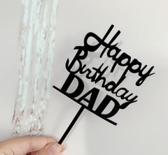 Topper mica HPBD Dad đen