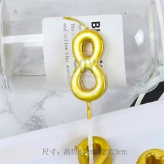 Nến số vàng to 8