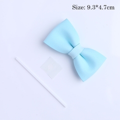 Trang trí nơ xốp nhỏ màu xanh sz 9cm