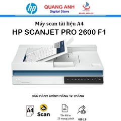 Máy quét HP Scanjet Pro 2600 F1 (A4 | scan 2 mặt | Flatbed | ADF 60 tờ | 25ppm/50ipm | USB 2.0)