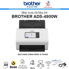 Máy Scan Brother ADS-4900W (scan 2 mặt| ADF 100 tờ | 60ppm/120ipm | A4 | USB | LAN | WIFI)