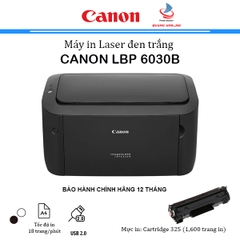 Máy In Laser Đơn Năng Canon 6030B [ BLACK ] ( in 1 mặt / USB / A4 -A5 ) Bảo Hành 12 tháng