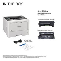 Máy in laser đen trắng Brother HL-L5210DN (In đảo mặt| A4| A5| USB| LAN)