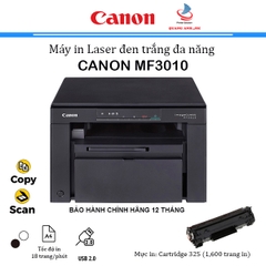 Máy In Laser Đa Năng MF3010 ( In/ Copy/ Scan/ USB/ Màn LCD/ A4-A5 ) Bảo Hành 12 Tháng