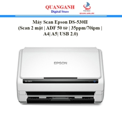 Máy scan Epson DS-530II (Scan 2 mặt | 35ppm/70ipm | ADF 50 tờ | A4 | A5 | USB 3.0)