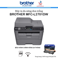 Máy in Laser Đa năng Brother MFC- L2701DW (in 2 mặt/ADF/ WIFI / Scan/ Copy/A4/USB) Bảo hành 24 tháng