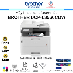 Máy in laser màu Brother DCP-L3560CDW (A4 | A5 | In | Copy | Scan 1 mặt | Đảo mặt | ADF | USB | LAN | WIFI)