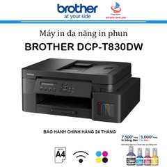 Máy in phun màu đa năng Brother DCP-T830DW (In đảo mặt | Copy | Scan | A4 | A5 | USB | LAN | WIFI)