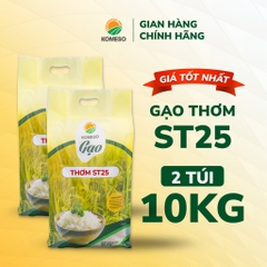 [COMBO 10 kg] 02 túi Gạo KOMESO ST25 DẺO THƠM (túi 05 kg) - Sản phẩm chất lượng cao