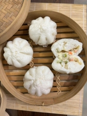 Bánh bao gà nấm sốt phô mai Bếp Của Gấu