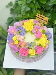 Bánh Rau Câu Viền Hoa - Size bánh 22cm