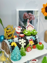 Rau Câu Flan Chủ Đề Giáng Sinh - Bánh khúc cây