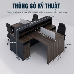 Bàn Cụm 4 SMBC4005 280cm x240cm