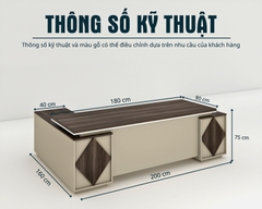 Bàn Giám Đốc BGDSM087 200cmx80cm