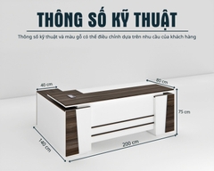 Bàn Giám Đốc BGDSM061 200cmx80cm