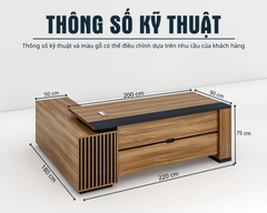 Bàn Giám Đốc BGDSM078 220cmx90cm