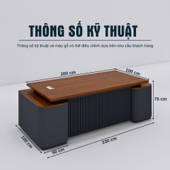 Bàn Giám Đốc BGDSM097 230cmx100cm
