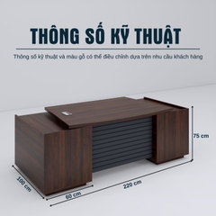 Bàn Giám Đốc BGDSM098 220cmx100cm