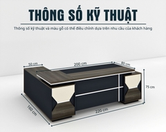 Bàn Giám Đốc BGDSM080 220cmx80cm