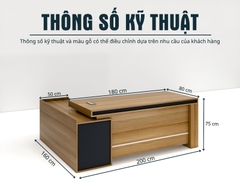 Bàn Giám Đốc BGDSM091 200cmx80cm