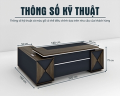 Bàn Giám Đốc BGDSM083 220cmx80cm